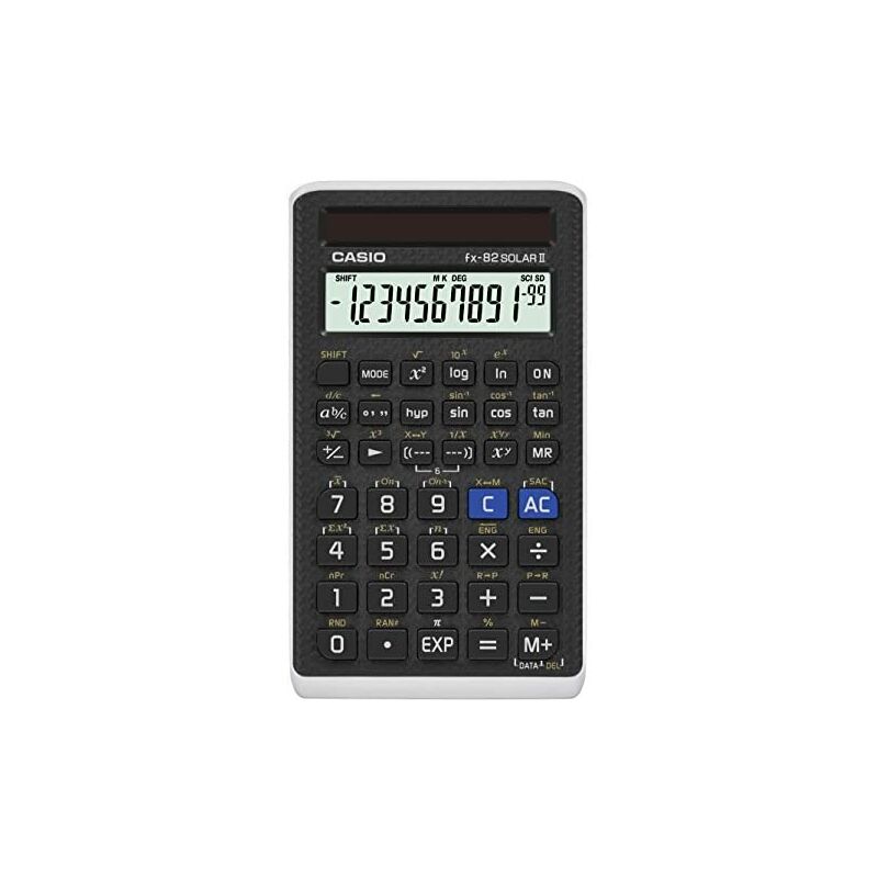 

Casio FX-82Solar II - Calculadora (Bolsillo, Calculadora científica, 1 líneas, Solar, Negro)