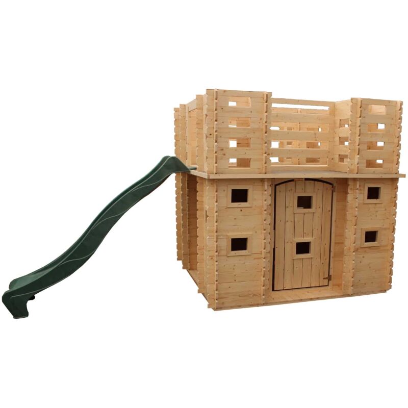 

Casita de Madera Infantil Outdoor Toys Lucca 423x194x193 cm con Terraza y Tobogán