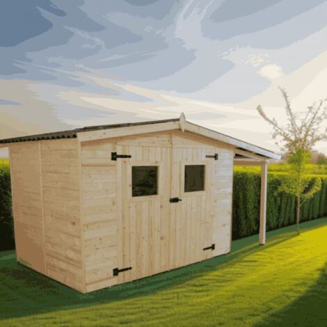 Casita del Bosque Edén Paneles con Piso - con Leñera 16 mm - 2,40X1,60 m