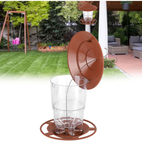 Casita para pájaros – Casita colgante plegable para jardín, capacidad de 1 litro, material: PP/PS, dimensiones: 18,5 x 16 cm, peso: 210 g