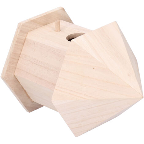 Casita para pájaros de madera – nido con soporte para jardín – dimensiones aprox. 17 x 24 x 15 cm – natural