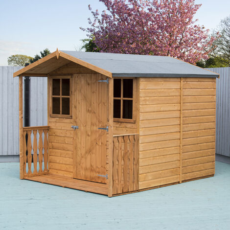 Casita + Verandah Tongue and Groove Garden Shed Workshop Approx 7 x 9 Feet