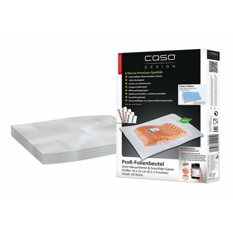 Caso Pack de 50 sachets pour machine à emballer sous vide 16 x 23 cm (Import Allemagne)
