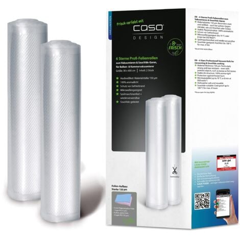 Rotoli Sottovuoto KitchenBoss 28x500cm - 3 Rotoli Per Conservazione Alimenti E Cottura Sous Vide - Foto 3