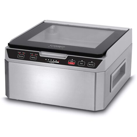Caso VacuChef 40 1417 - Macchina per sottovuoto in acciaio INOX, 3 l, 70 litri/minuto, doppia saldatura, tempo di aspirazione e saldatura regolabile
