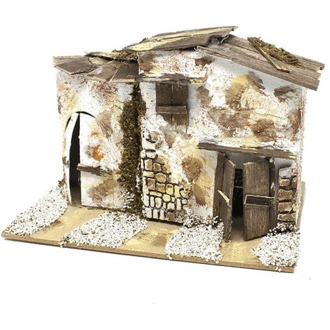 Casolare per Presepe con Due Porte 20x14 cm 11304