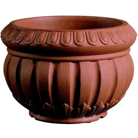 Vaso grande in terracotta realizzato a mano, 90 cm, assolutamente antigelo,  per giardino e terrazza, ibisco