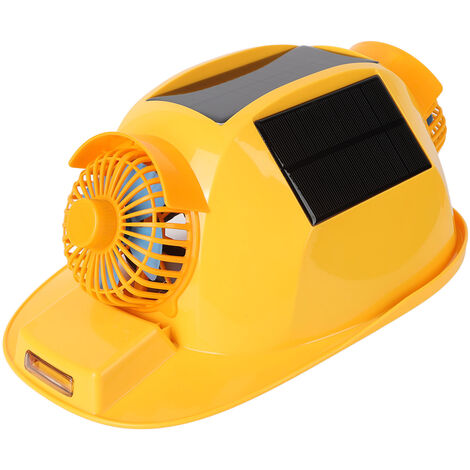 Casque à Double ventilateur avec casque de sécurité solaire léger pour la Construction et l'amélioration de l'habitat