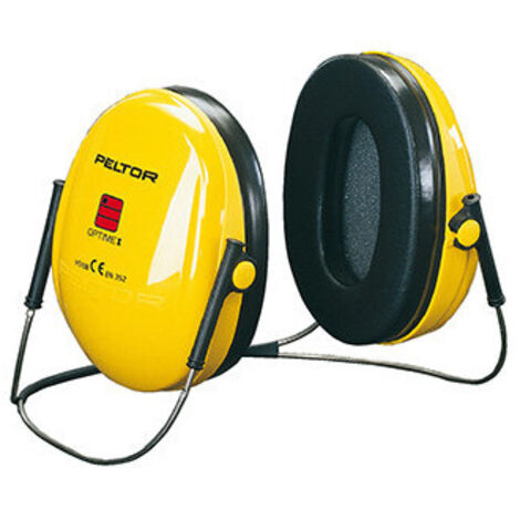 Casque anti-bruit 3M™ Peltor™ modèle Optime™ I, jaune, type serre-nuque et permettant de retirer un casque de sécurité ou une vi