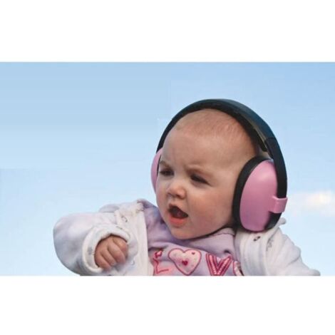 Casque anti-bruit bébé rose BANZ