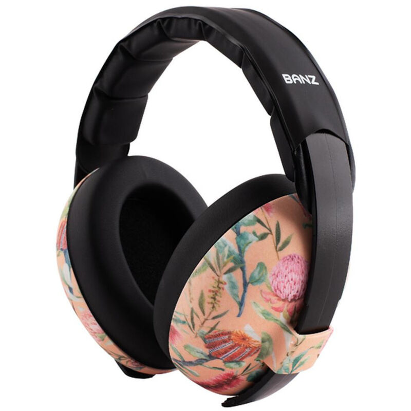 Casque anti bruit - Bébé - rose floral Banz Waratah