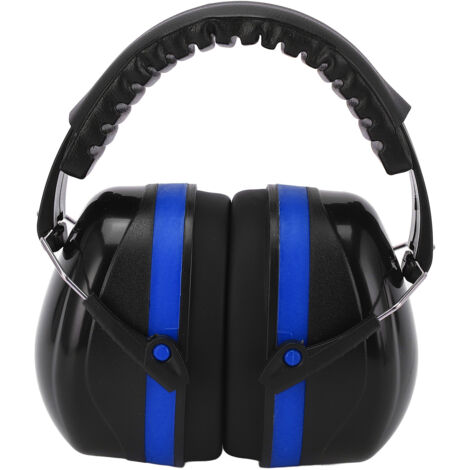 Casque Anti-Bruit Réglable Adulte Enfant - Protection Auditive Pliable Noir Bleu