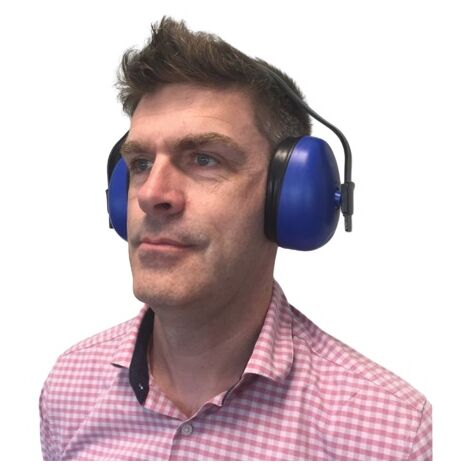 Casque anti-bruit RS PRO Serre-tête 27dB Noir/Bleu ( Prix pour 1 )