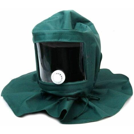 Casque anti-poussière coupe-vent masque de protection sablage sablage machine bricolage châle casquette peinture en aérosol chapeau toile sablage casquette