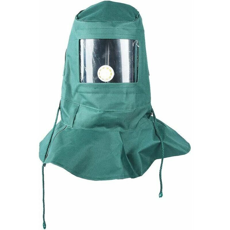 Casque anti-poussière, outil de protection anti-poussière coupe-vent pour le travail, sableuse anti-vent, casque de sablage, masque de sablage,