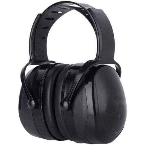 Casque antibruit confortable et réglable pour adultes avec atténuation SNR de 38 dB pour les environnements bruyants ou stressants - Noir