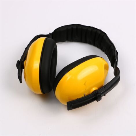 Casque antibruit de sécurité 29 dB NRR, télescopique et réglable, en mousse synthétique.