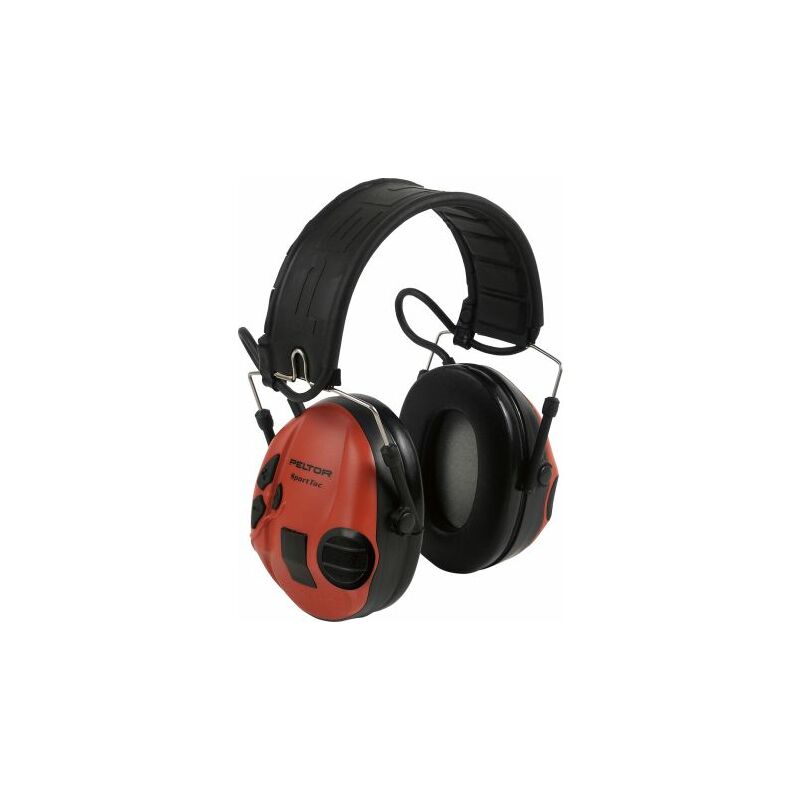 Casque antibruit électronique 3M peltor série SportTac Serre-tête 26dB Rouge ( Prix pour 1 )