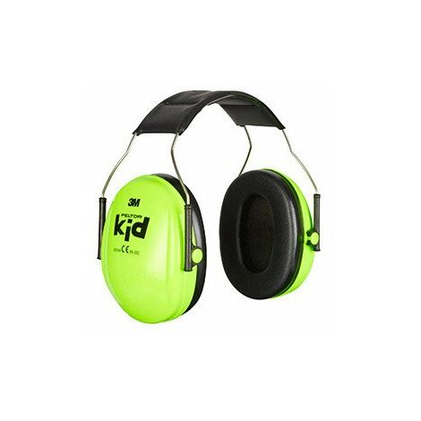 Casque antibruit PELTOR Kid, vert, référence H510AK-442-GB