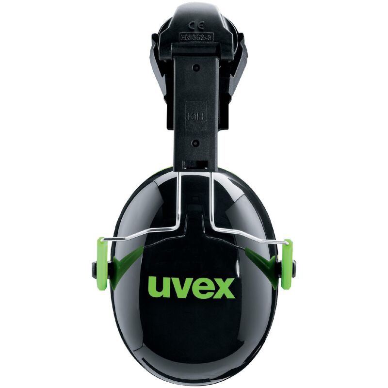 Casque anti-bruit Uvex série Uvex k Coquille 27dB Noir, Vert ( Prix pour 1 paire )