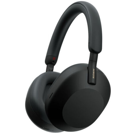 Casque Arceau réduction active du bruit sans fil Sony WH1000XM5SA Bluetooth avec étui souple Noir