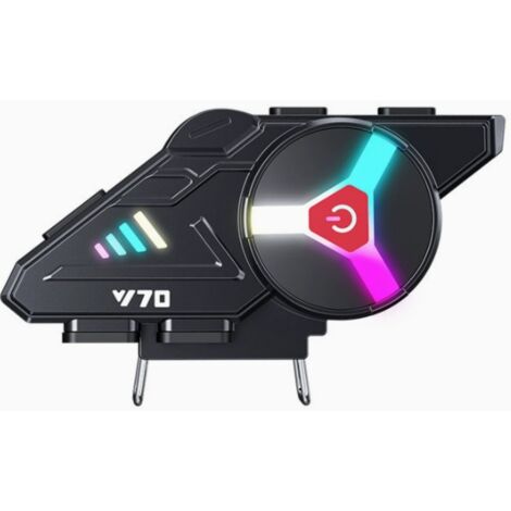 Casque audio Bluetooth 5.3 Y70 pour moto, avec éclairage RGB multicolore, étanchéité IPX6, double connexion téléphonique et son clair.
