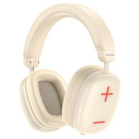 Casque audio Bluetooth supra-auriculaire AWEI AT6 beige