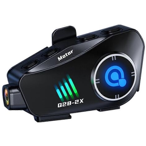 Casque audio moto avec oreillette Wi-Fi et Bluetooth, enregistreur de conduite HD 1080p