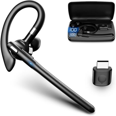 Casque Bluetooth 5.4 Surround Ultra Confortable – Écouteurs Circum-Auriculaires avec Écran LCD, Étui de Chargement 500mAh, Main Libre avec Micro Intégré, Idéal pour Affaires, Voyage et Conduite