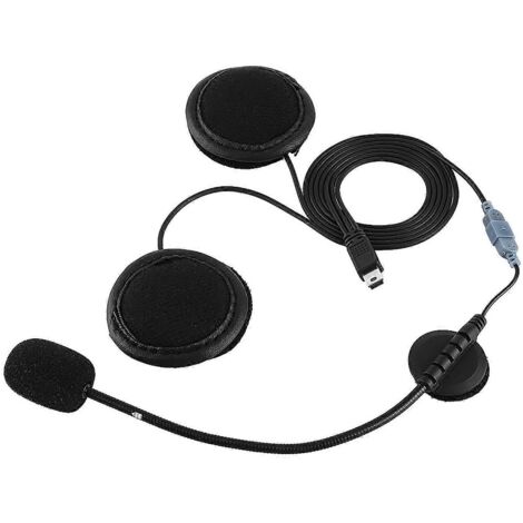 Casque Bluetooth Moto V8 avec Microphone Intercom - Kit Oreillette Sans Fil pour Casque Moto, Accessoire Audio Mains Libres pour Communication Motard