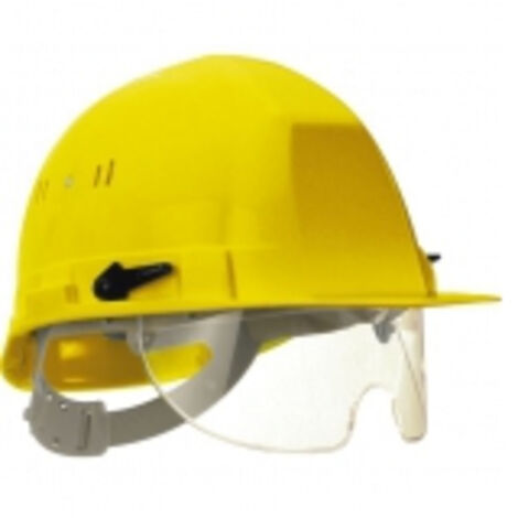 Casque chantier visioceanic en397 jaune rb lunette incorporee
