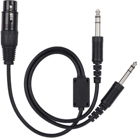Casque d'aviation XLR à l'adaptateur Double de Prise de GA 5 - câble Audio
