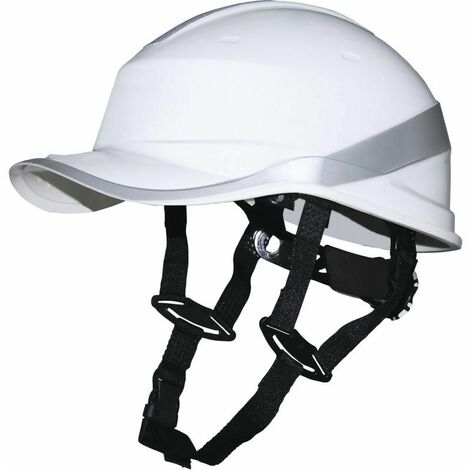 Casque de chantier BLANC DIAMOND V UP forme casquette baseball serrage rotor DELTA PLUS - D020DIAM5UPBCFL