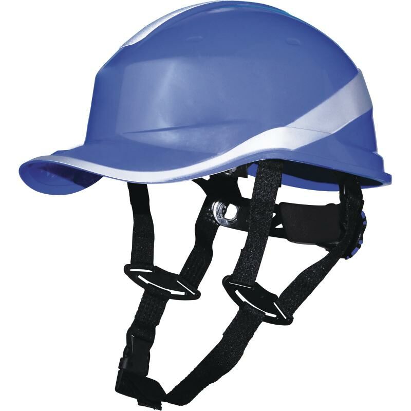 Casque de chantier bleu diamond v up forme casquette baseball serrage rotor Delta Plus D020DIAM5UPBLFL