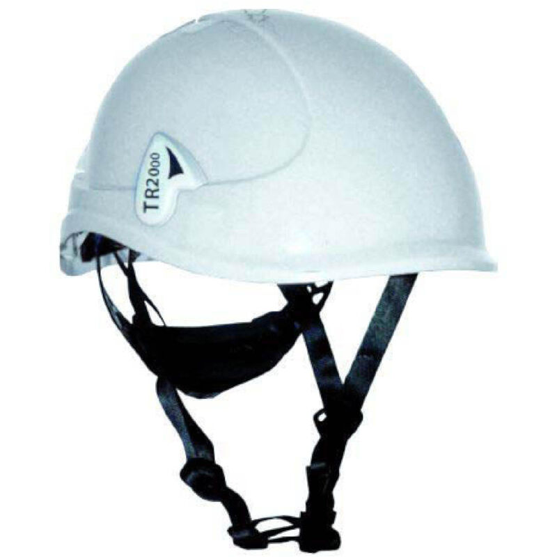 Casque de chantier tr 2000 avec jugulaire 4 points tractek - blanc