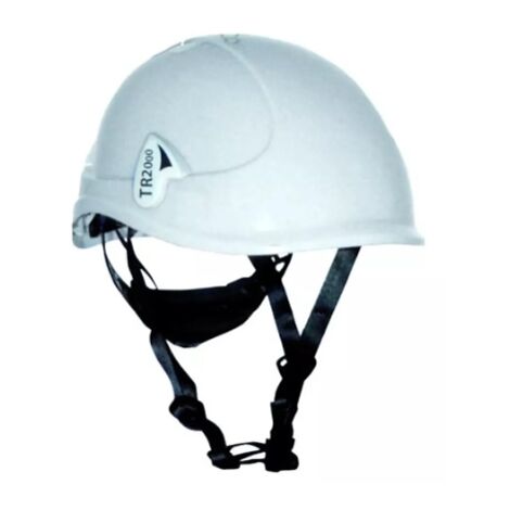 Casque de chantier TR 2000 avec jugulaire 4 points Tractek - Blanc