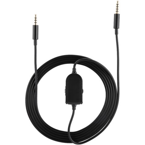 Casque de jeu portable TPE noir avec câble audio 3.5mm pour Logitech Astro A10/A40/A30/A50 - Réglage personnalisé