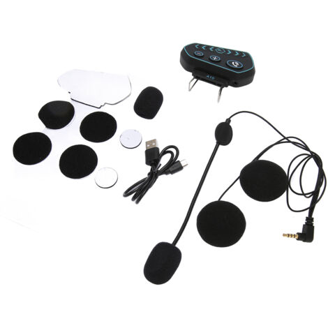 Casque de moto Bluetooth 5.0 avec kit mains libres, étanche, antibruit, adapté à la musique et à la navigation GPS sur motos ou vélos.