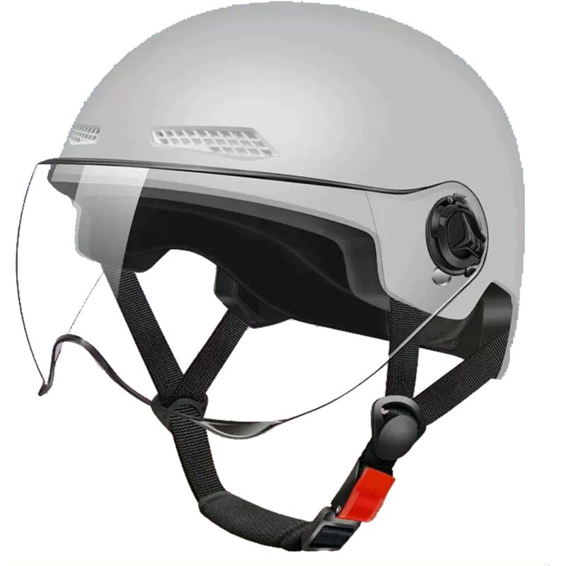 Casque de moto demi-masque vintage de style allemand avec visière, homologué adapté aux voyages et à la randonnée, tailles 55-59 cm