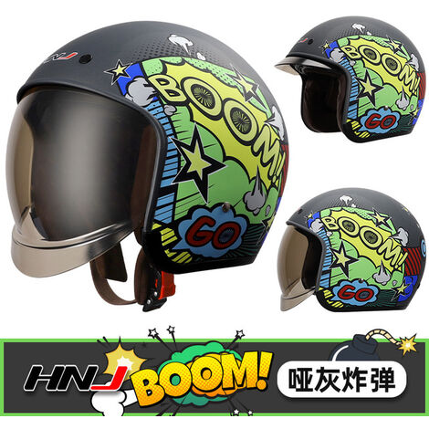 Casque de Moto rétro pour hommes, demi-visage, course sur route, Scorpion Fuienko 603,603 Dumb Gray,M