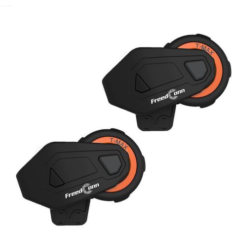 Casque de moto T-max pour 6 personnes, portée de 1000 m, communication Bluetooth en groupe (lot de 2).