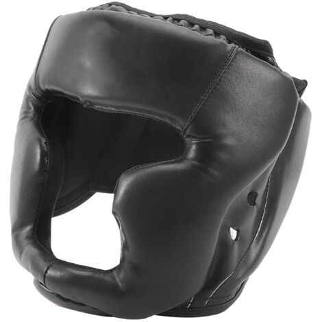 Casque de protection pour boxe enfants/adultes - Équipement de combat Sanda Muay Thai - Noir pour enfants