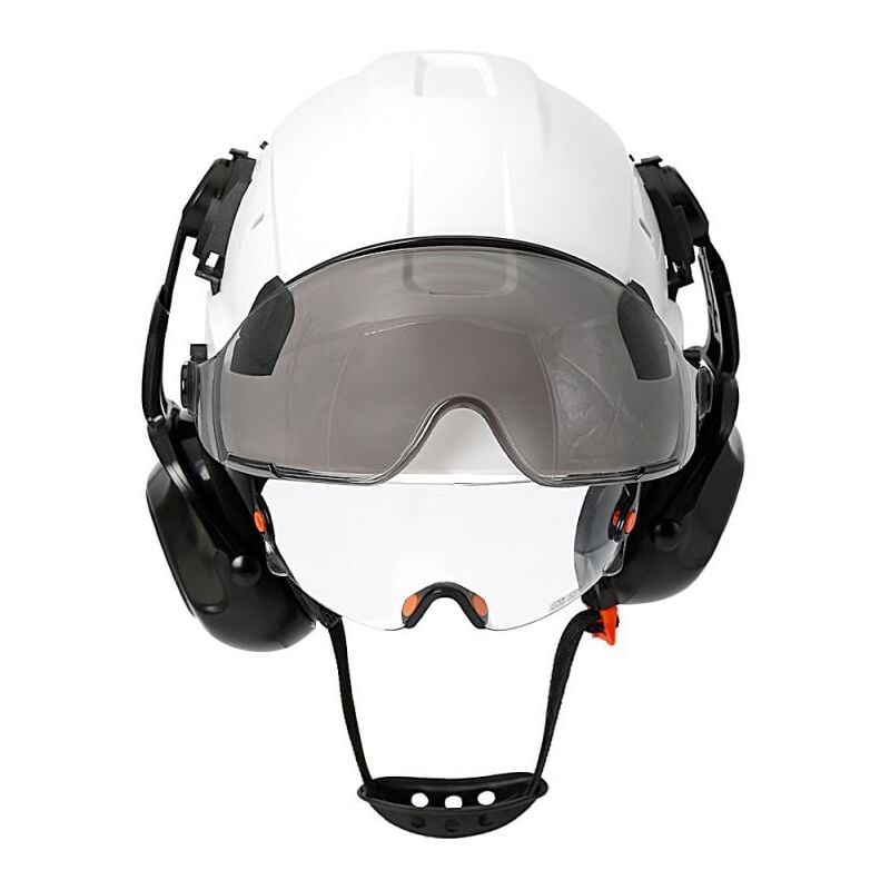 Casque de sécurité avec visière Lunettes de protection intégrées Casque de sécurité avec cache-oreilles Casquette de travail ANSI