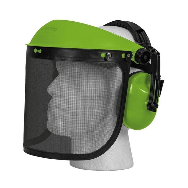 Casque anti bruit et Visière avec grille Ventilée Sécurité Espaces Verts Vito