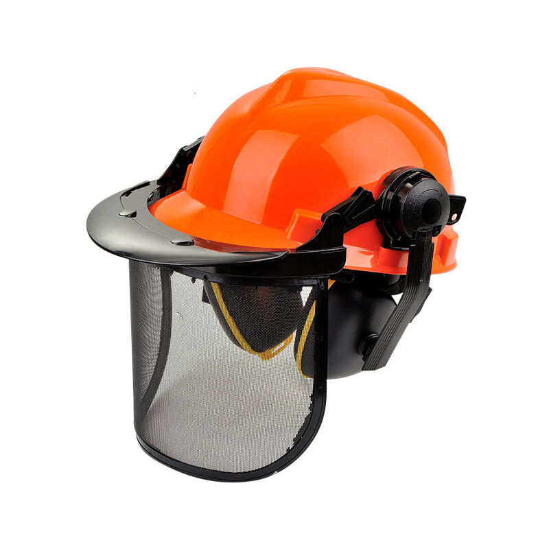 Casque de sécurité forestier avec mentonnière. Casque de travail EN397 réfléchissant, ventilé et léger pour les applications forestières, de