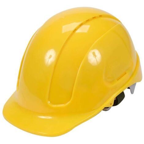 Casque de sécurité jaune, hauteur compensée en ABS