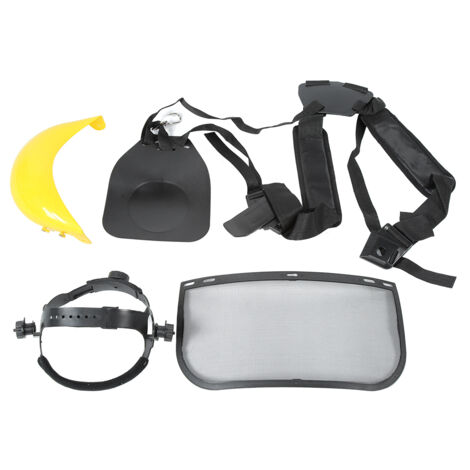 Casque de sécurité pour tondeuse à gazon, masque de protection, visière en maille avec sangle, outils de jardinage et d'entretien forestier