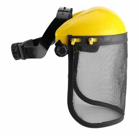 Casque de Sécurité Visière Maille Professionnel , Travaux Forestiers Casque Acier Réglable Masque Complet Léger Anti-Bruit pour Tronçonneuse Débroussailleu Jardinage Outils