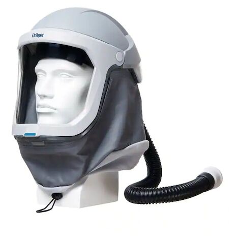 Casque de sécurité X-plore® 8000 – Ventilation assistée – Visière polycarbonate Zytec® – Norme EPI pour protection respiratoire – Drager