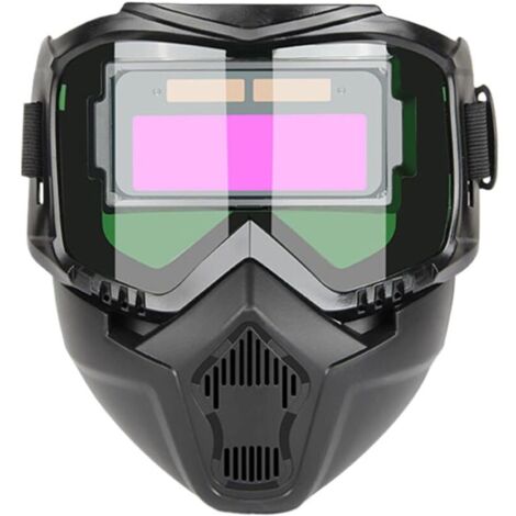 Casque de soudage à assombrissement automatique, visière de protection amovible, casque de soudage robuste de 29 cm (11,42 pouces) pour le traitement des métaux en usine, usage professionnel par soude